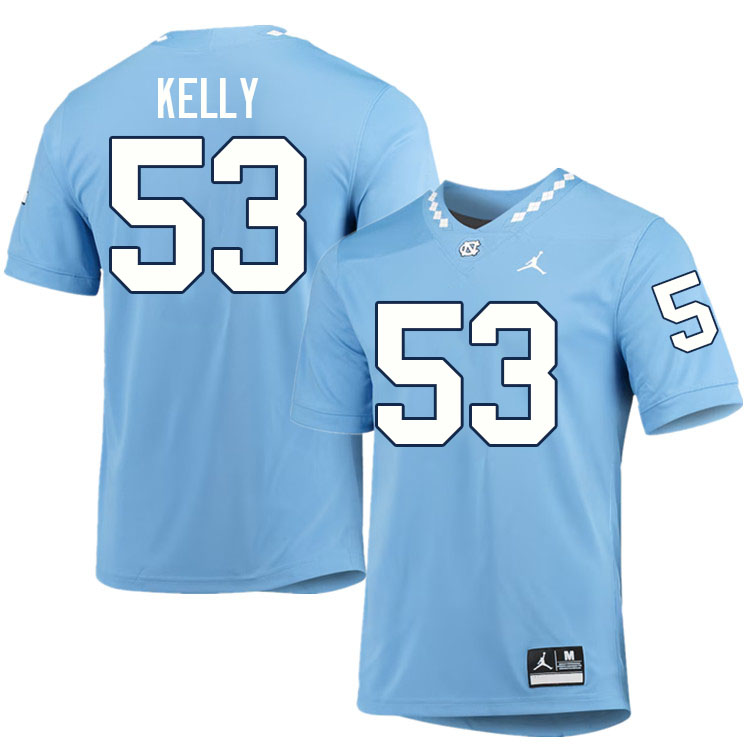 #53 Christo Kelly North Carolina Tar Heels College Football Jersey Stitched-Carolina Blue #53 Christo Kelly North Carolina Tar Heels College Football Jersey Stitched-Carolina Blue